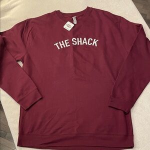 NWT “The Shack” LBI Men's Burgundy Crewneck Sweatshirt